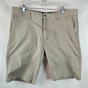 Volcom Shorts Mens 36 Khaki Tan Chino Classic Casual Skateboard 10" Inseam Basic